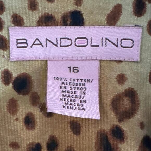 Vintage Bandolino Leopard print long trench coat button up, woman’s size 16 - Picture 3 of 13